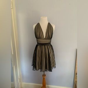 Lucy in the Sky plunge A-line dress in Black